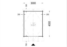 Gartenhaus PETRA (34 mm), 3x4 m – Bild 6