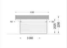 Gartenhaus PETRA (34 mm), 3x4 m – Bild 8