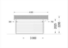 Gartenhaus PETRA (34 mm), 3x4 m – Bild 10
