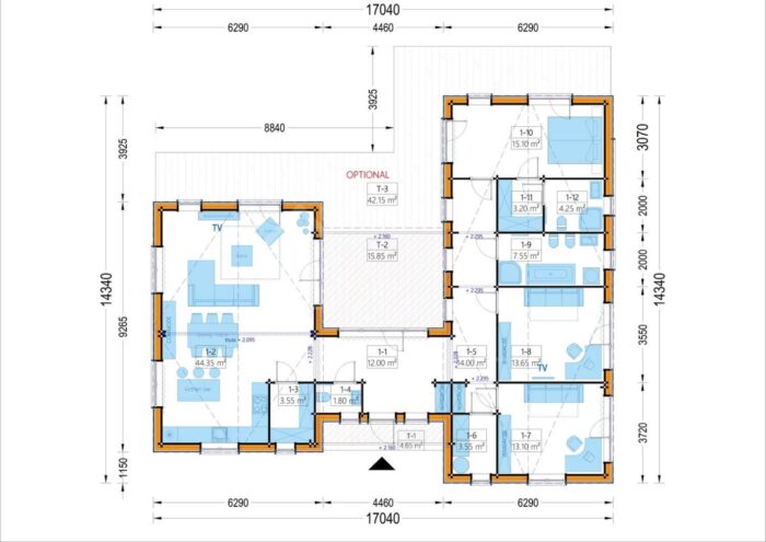 Holzhaus Salzburg (Isoliert, 66mm + Holzverschalung), 139m² – Bild 12