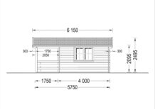 Gartenhaus aus Holz SABINE, 4x5.75 m, 16 m² + 7 m² Terrasse – Bild 8