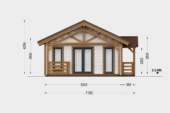 Holzhaus TRAUNSEE (Isoliert, 66 mm + Holzverschalung), 46 m² – Bild 4