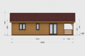 Holzhaus TRAUNSEE (Isoliert, 66 mm + Holzverschalung), 46 m² – Bild 6