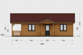 Holzhaus TRAUNSEE (Isoliert, 66 mm + Holzverschalung), 46 m² – Bild 5