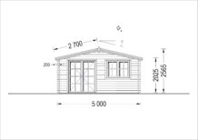 Premium Gartenhaus WIEN, 5x5 m, 25 m² – Bild 6