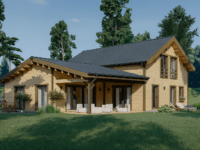 Holzhaus Klagenfurt (PREMIUM Isoliert, 66 mm + Holzverschalung), 150 m²