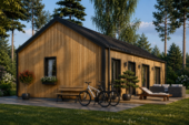 Holzhaus NIKI (Isoliert, 66 mm + Holzverschalung), 66 m² – Bild 3