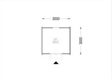 Gartenhaus BRITA 3x3m, 9m² – Bild 6