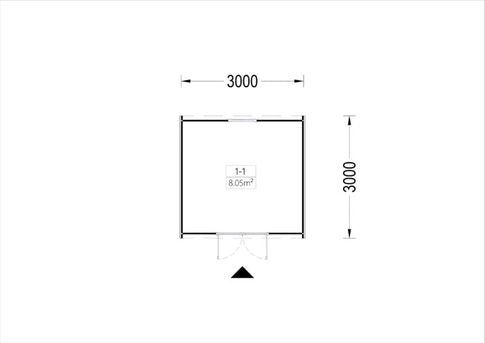 Gartenhaus BRITA 3x3m, 9m² – Bild 6