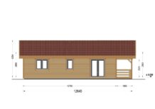 Holzhaus TRAUNSEE (Isoliert, 66 mm + Holzverschalung), 46 m² – Bild 4