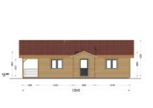 Holzhaus TRAUNSEE (Isoliert, 66 mm + Holzverschalung), 46 m² – Bild 3