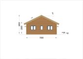Blockbohlenhaus LIENZ (66 mm + Holzverschalung Isoliert) 103 m² – Bild 6