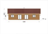 Blockbohlenhaus LIENZ (66 mm + Holzverschalung Isoliert) 103 m² – Bild 3