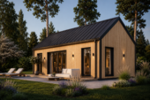 Wohnhaus ADRIAN (Isoliert, 66 mm + Holzverschalung), 41 m²