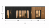 Holzhaus Laura 2 (66 mm + Holzverschalung) 50m² Isoliert – Bild 5