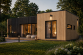Holzhaus Laura 2 (66 mm + Holzverschalung) 50m² Isoliert – Bild 2