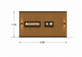 Holzhaus Laura 2 (66 mm + Holzverschalung) 50m² Isoliert – Bild 6
