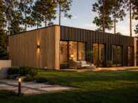 Wohnhaus BERTA 2 (66 mm + Holzverschalung Isoliert), 60 m²