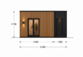 Holzhaus Laura 2 (66 mm + Holzverschalung) 50m² Isoliert – Bild 4