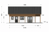 Blockbohlenhaus ANIKA Isoliert, 66 mm + Holzverschalung), 80 m² – Bild 8
