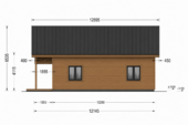 Blockbohlenhaus ANIKA Isoliert, 66 mm + Holzverschalung), 80 m² – Bild 7
