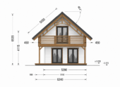 Blockbohlenhaus ANIKA Isoliert, 66 mm + Holzverschalung), 80 m² – Bild 5