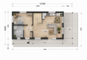 Blockbohlenhaus ANIKA Isoliert, 66 mm + Holzverschalung), 80 m² – Bild 3