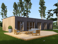 Wohnhaus BERTA 3 (66 mm + Holzverschalung Isoliert), 75 m²