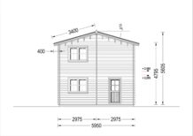 Blockbohlenhaus TURIN (66 mm) Isoliert, 100 m² + 20m² Terrasse – Bild 11