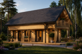 Blockbohlenhaus ANIKA Isoliert, 66 mm + Holzverschalung), 80 m² – Bild 2