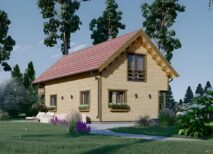 Blockbohlenhaus ANIKA Isoliert, 66 mm + Holzverschalung), 80 m² – Bild 3