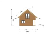 Blockbohlenhaus ANIKA Isoliert, 66 mm + Holzverschalung), 80 m² – Bild 8
