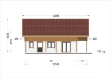 Blockbohlenhaus ANIKA Isoliert, 66 mm + Holzverschalung), 80 m² – Bild 9