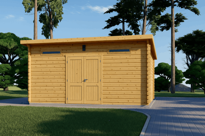 Gartenhaus aus Holz EBENSEE, 44mm 5x4 m, 20 m² Sonderanfertigung – Bild 1