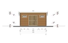 Gartenhaus aus Holz EBENSEE, 44mm 5x4 m, 20 m² Sonderanfertigung – Bild 7