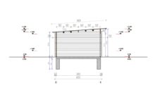 Gartenhaus aus Holz EBENSEE, 44mm 5x4 m, 20 m² Sonderanfertigung – Bild 3