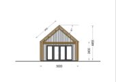 Blockbohlenhaus ANNA (44 mm + Holzverschalung ), 39 m² Extra Isoliert – Bild 8