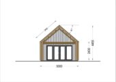 Blockbohlenhaus ANNA (44 mm + Holzverschalung ), 39 m² Extra Isoliert – Bild 8