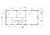 Blockbohlenhaus GOSAU (44+44 mm), 6×15 m, 90 m² – Extra Isoliert – Bild 8