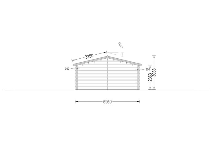 Blockbohlenhaus GOSAU (44+44 mm), 6×15 m, 90 m² – Extra Isoliert – Bild 10