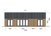 Blockbohlenhaus ADRIAN (44mm + Holzverschalung ), 50m² Extra Isoliert – Bild 10