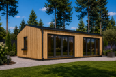 Blockbohlenhaus MARTIN Modern 48 m² Extra Isoliert – Bild 4