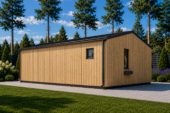 Blockbohlenhaus MARTIN Modern 48 m² Extra Isoliert – Bild 6