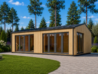 Blockbohlenhaus MARTIN Modern 48 m² Isoliert