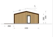Blockbohlenhaus Angelika 44mm + Holzverschalung), 43m² – Bild 10