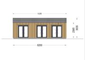Blockbohlenhaus Angelika 44mm + Holzverschalung), 43m² – Bild 9