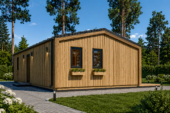 Blockbohlenhaus Angelika 44mm + Holzverschalung), 43m² – Bild 3