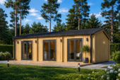 Blockbohlenhaus Angelika 44mm + Holzverschalung), 43m² – Bild 5