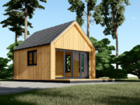 Blockbohlenhaus SUSI (44mm + Holzverschalung), 20m²