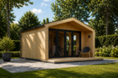 Gartenhaus ELSA (34 mm + Holzverschalung), 4x3m, 12m² Isoliert – Bild 3
